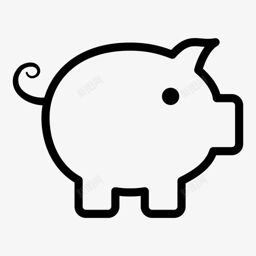 猪猪肉小猪图标svg_新图网 https://ixintu.com 公猪 动物 小猪 猪 猪肉 金融 钱 银行