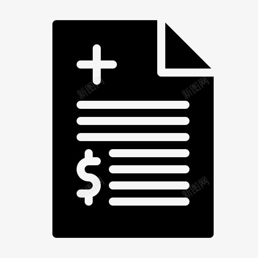 账单钞票钱图标svg_新图网 https://ixintu.com 债务 医疗 医院 支票 救护车 药 诊所 账单 钞票 钱