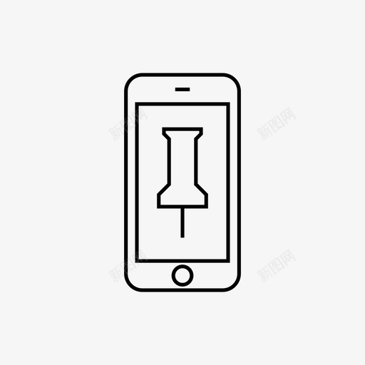 智能手机pin位置精确定位图标svg_新图网 https://ixintu.com 位置 多个 定位 忽略 指示 智能手机1px厚 智能手机pin 标记 精确定位 联合