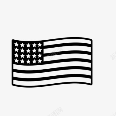 北美国旗战争条纹图标图标