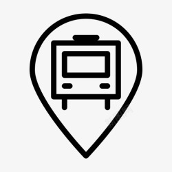 生活设施公共汽车站地点房间图标高清图片