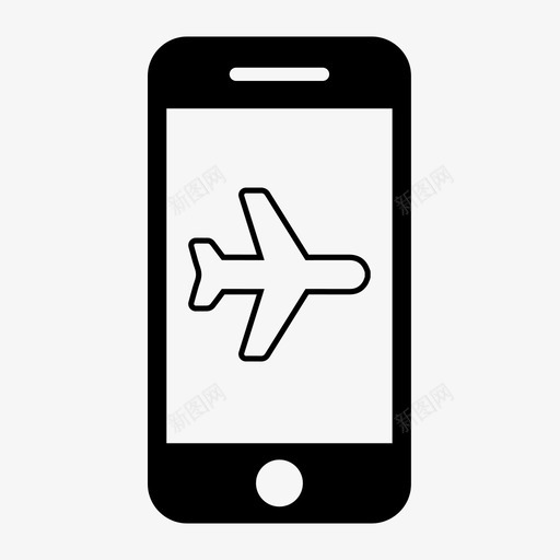飞行模式标志推迟图标svg_新图网 https://ixintu.com 加上 另一个 推迟 旅行 机场 标志 移动 移动集合1 附加 飞行模式