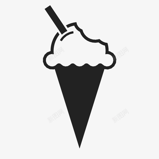 冰淇淋筒夏天食物图标svg_新图网 https://ixintu.com 冰淇淋筒 冷的 夏天 巧克力 甜点 甜的 风味 食物