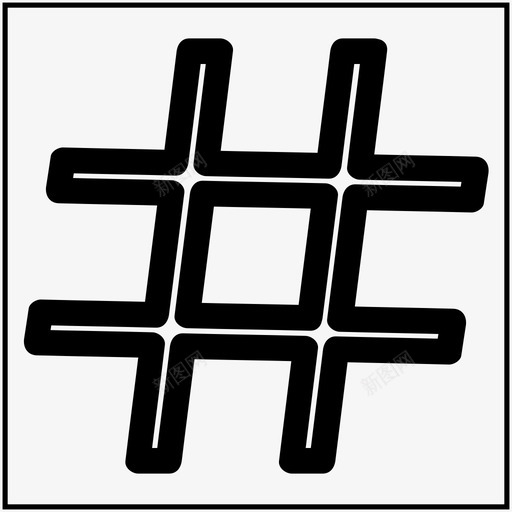 hashtaghashtag数字标记图标svg_新图网 https://ixintu.com hashtag hashtag数字标记