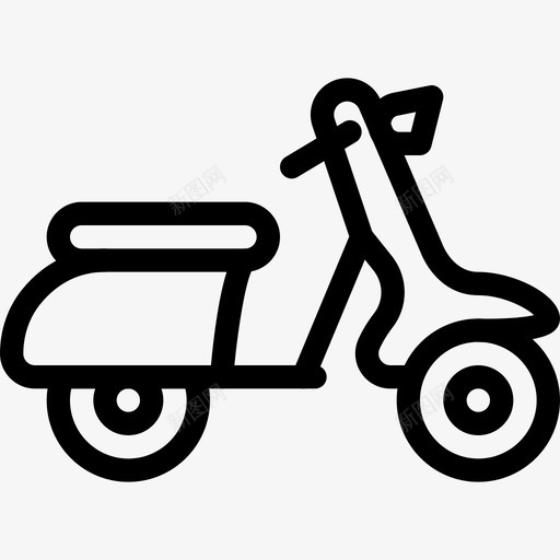 摩托车车辆两轮车图标svg_新图网 https://ixintu.com 两轮车 单座 摩托车 自行车 车辆 运输 运输线图标 道路
