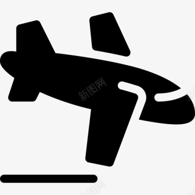 飞机机场降落图标图标