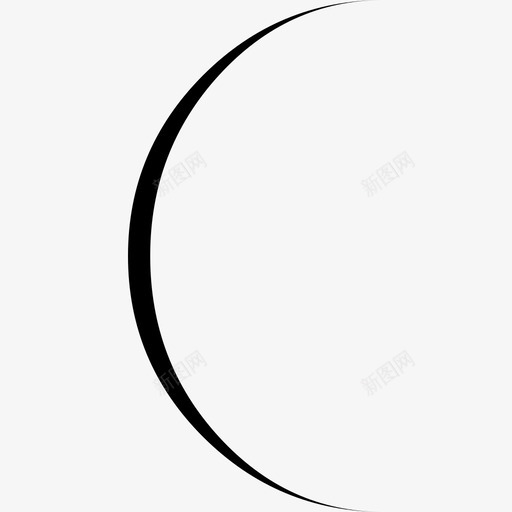 新月相位符号天气月亮相位4图标svg_新图网 https://ixintu.com 天气 新月相位符号 月亮相位4