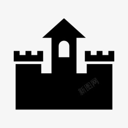 要塞王国城堡中世纪王国图标高清图片