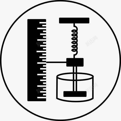 吊钩支架弹簧图标svg_新图网 https://ixintu.com 卷曲 吊挂 吊钩 弹簧 支架 熨斗 科研圆实心 秤 装置 量具