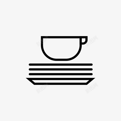 杯子和盘子套装服务图标svg_新图网 https://ixintu.com 不 出售 厨师 厨房 厨房配件套件 大胆 套装 持有 服务 杯子和盘子 盘子 黄金