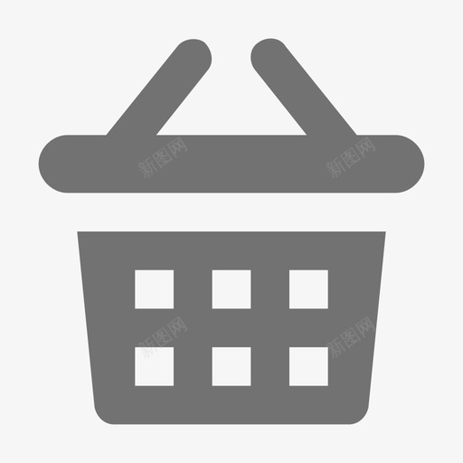 购物篮购物和零售材料标图标svg_新图网 https://ixintu.com 购物和零售材料设计图标 购物篮