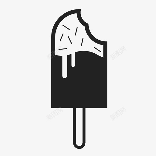 冰棒夏季棍棒图标svg_新图网 https://ixintu.com 冰棒 冷冻 图像 夏季 棍棒 甜点 顶部 食物 黑色
