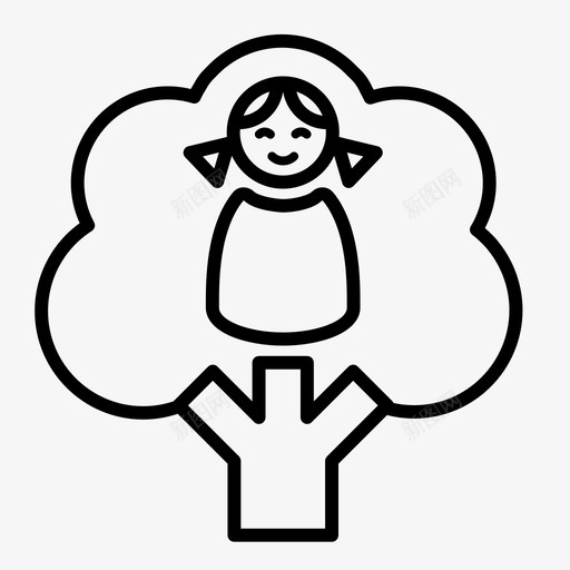 树上的女孩展示作品物体图标svg_新图网 https://ixintu.com 展示作品 平等 幸福 性别 材料 树上的女孩 物体 物品 绘画 赋权女孩