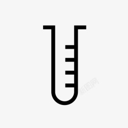 大烧杯和试管图形试管开放式实验室图标高清图片