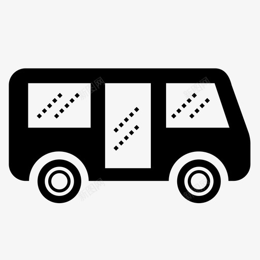 小型巴士运输车辆图标svg_新图网 https://ixintu.com 小型巴士 巴士 车辆 运输
