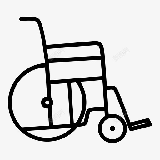 轮椅座椅旋转图标svg_新图网 https://ixintu.com 优待 养老金 座椅 手柄 旋转 疾病 疾病和药物固体 车轮 轮椅 骨折