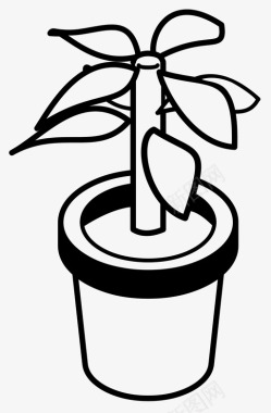 植物藤蔓幼苗图标图标