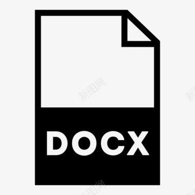 docx文件字处理器纸张图标图标