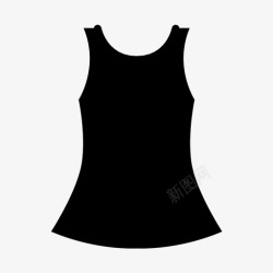大圆领背心运动服衬衫图标高清图片