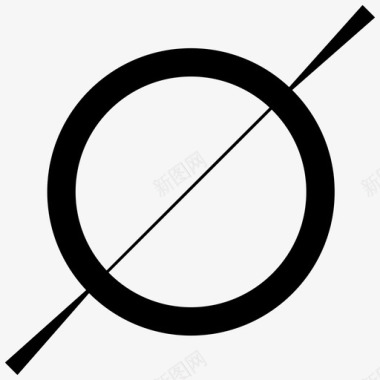直径圆几何图标图标