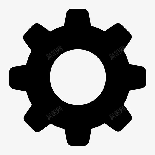 齿轮钟表配置图标svg_新图网 https://ixintu.com 机械 符号第二卷 设置 轮子 选项 配置 钟表 齿 齿轮