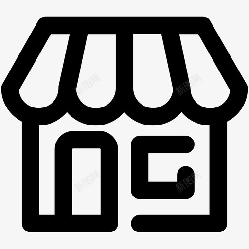商店标志购物图标svg_新图网 https://ixintu.com 信号 创意轮廓 另一个 商店 市场 支票 标志 标记 电子商务 百货店logo 购物