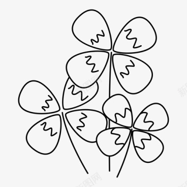 三叶草植物幸运图标图标
