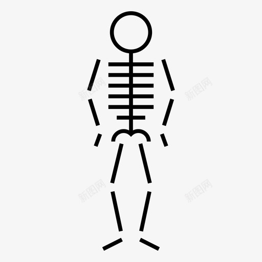 骨骼不人类图标svg_新图网 https://ixintu.com 不 人类 出售 持有 框架 粗体 骨骼 黄金