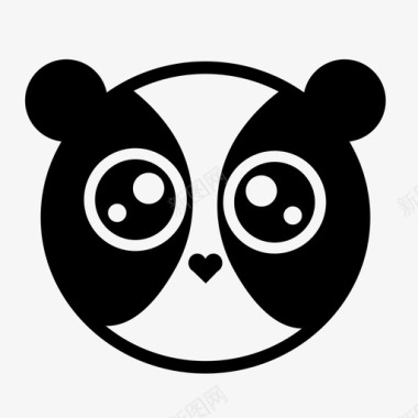 熊猫标志推迟图标图标