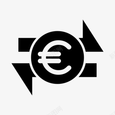 欧元转账运输货币图标图标