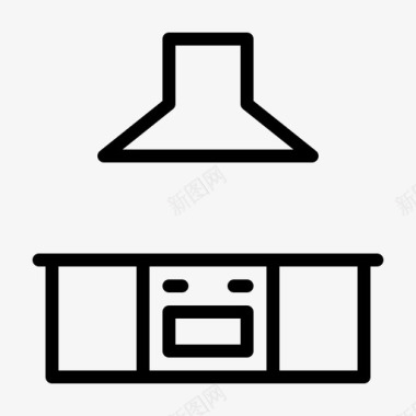 厨房房间房地产图标图标