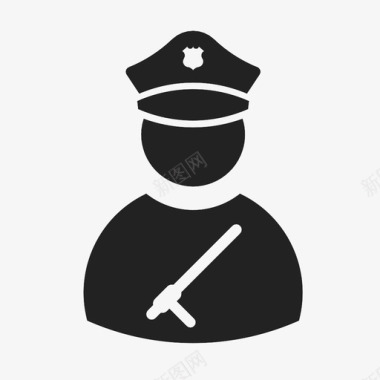警察保安萨金特图标图标