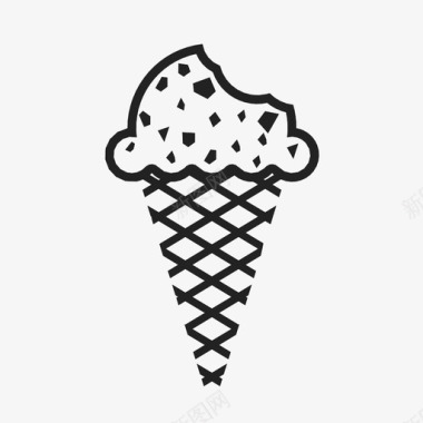 冰淇淋筒冷的食物图标图标