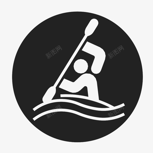 皮划艇回转比赛推迟图标svg_新图网 https://ixintu.com 删除 加上 另一个 奥运会 忽略 推迟 比赛 皮划艇回转 运动