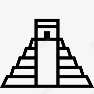 奇珍伊萨废墟金字塔图标图标