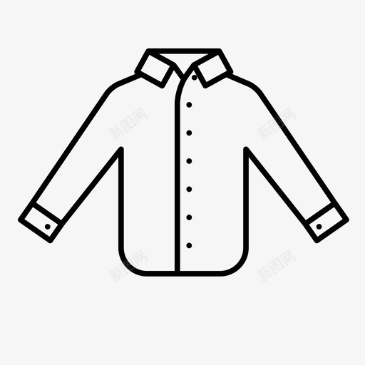 衬衫时髦专业图标svg_新图网 https://ixintu.com 上衣 专业 商务装 时髦 服装 正装 衬衫 长袖