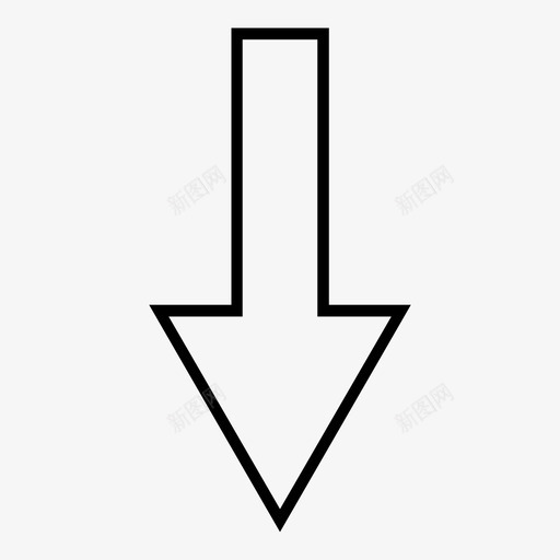 向下移动最小化图标svg_新图网 https://ixintu.com 下载 下降 下面 减少 向下 方向 最小化 移动 箭头轮廓