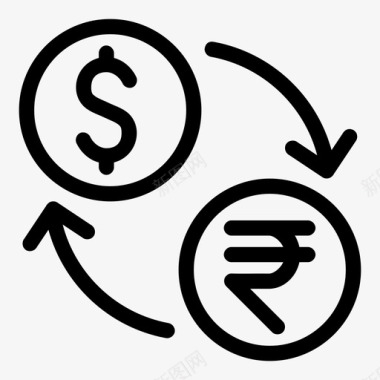 货币兑换符号卢比图标图标