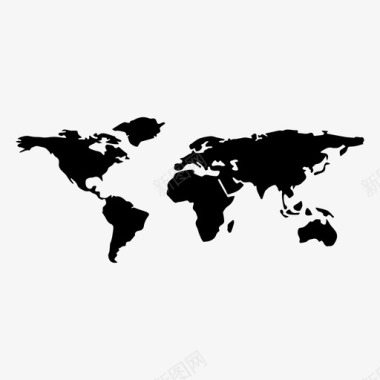 世界地图拓扑国家图标图标