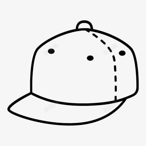 卡车司机帽帽子轮廓图标svg_新图网 https://ixintu.com 卡车司机帽 帽子轮廓