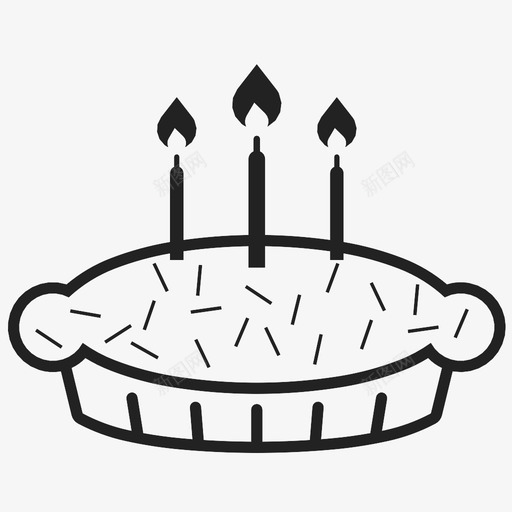 生日蛋糕礼物派对图标svg_新图网 https://ixintu.com 不 举行 出售 大胆 快乐 派对 生日蛋糕 礼物 金色