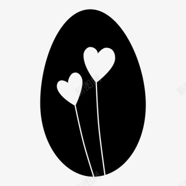心气球复活节彩蛋图标图标