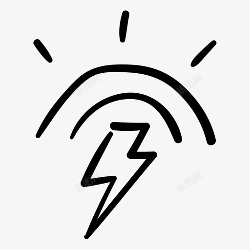 闪电电力智能图标svg_新图网 https://ixintu.com 快速 手绘图标 明亮 智能 电力 电气 能源 螺栓 速度 闪电 高效