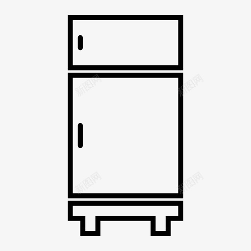 冰箱减法储存图标svg_新图网 https://ixintu.com 保存 信号 储存 冰箱 减法 双门 指示 搁置 橱柜 食物