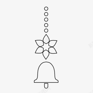 寺庙钟声印度婚礼元素图标图标