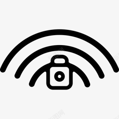 Wifi保护符号接口电话组图标图标