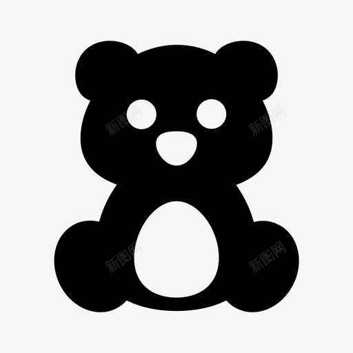 熊动物食肉动物图标svg_新图网 https://ixintu.com 儿童 动物 危险 泰迪 熊 软玩具 食肉动物