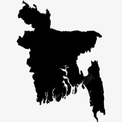 孟加拉地图孟加拉国人口众多不发达图标高清图片