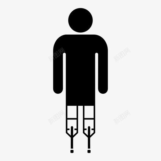 男人拐杖受伤的人腿不好图标svg_新图网 https://ixintu.com 不能行走 人 人类 受伤的人 残废 残疾人 生病的男孩 男人拐杖 男性 病人 腿不好 被束缚腿