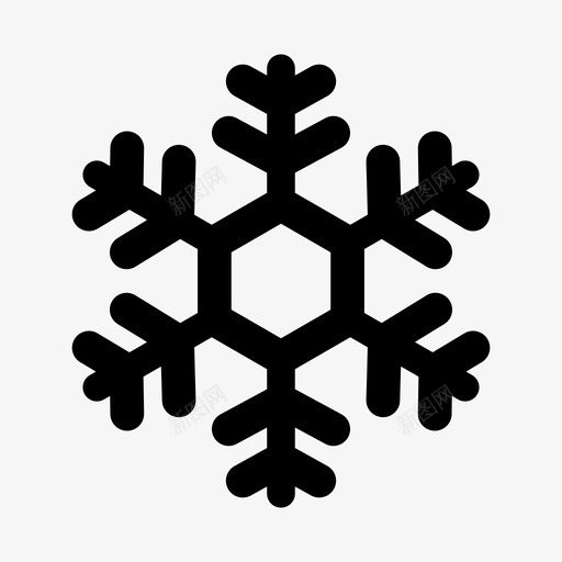 雪花空调寒冷图标svg_新图网 https://ixintu.com 冬季 图像 寒冷 空调 绘画 雪花